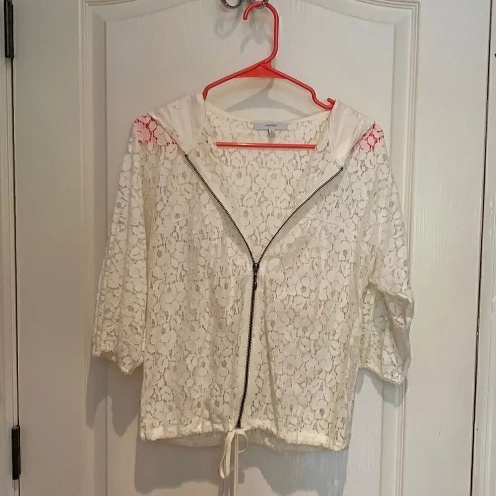 Cream Lace Jacket S 